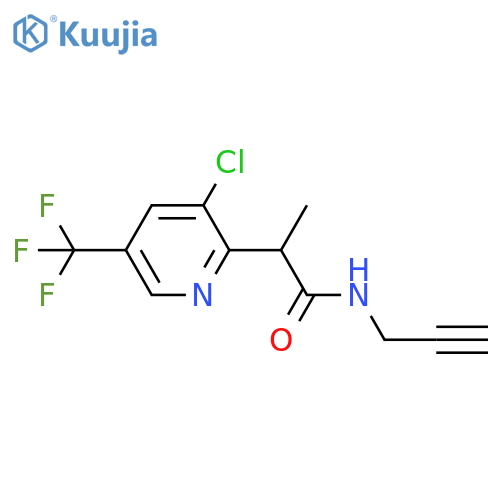 2-[3-chloro-5-(trifluoromethyl)pyridin-2-yl]-N-(prop-2-yn-1-yl)propanamide structure