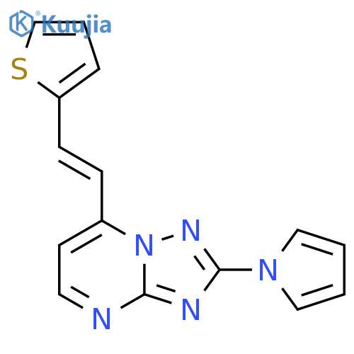 2-(1H-Pyrrol-1-yl)-7-[2-(2-thienyl)vinyl][1,2,4]triazolo[1,5-a]pyrimidine structure