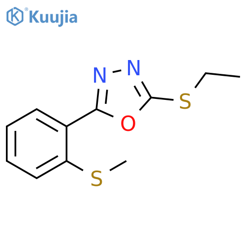 1,3,4-Oxadiazole, 2-(ethylthio)-5-[2-(methylthio)phenyl]- structure