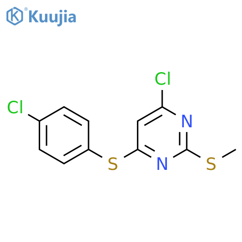 4-Chloro-6-[(4-chlorophenyl)sulfanyl]-2-(methylsulfanyl)pyrimidine structure