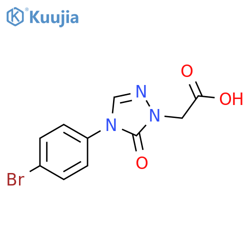 2-[4-(4-bromophenyl)-5-oxo-4,5-dihydro-1H-1,2,4-triazol-1-yl]acetic acid structure