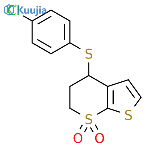 4-[(4-CHLOROPHENYL)SULFANYL]-3,4-DIHYDRO-1LAMBDA6-THIENO[2,3-B]THIOPYRAN-1,1(2H)-DIONE structure