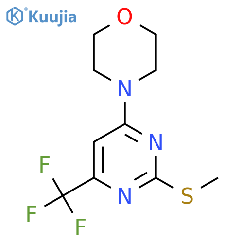 4-[2-(Methylsulfanyl)-6-(trifluoromethyl)-4-pyrimidinyl]morpholine structure