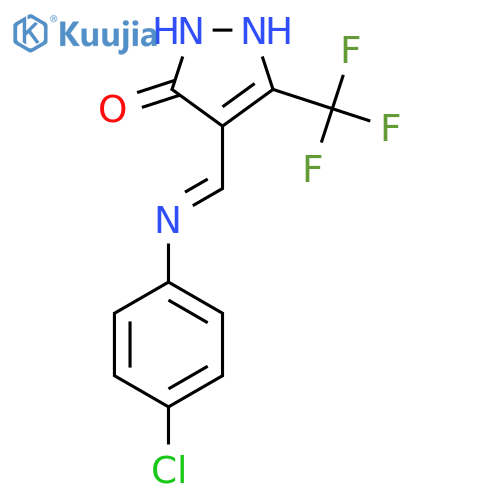 4-[(4-CHLOROANILINO)METHYLENE]-5-(TRIFLUOROMETHYL)-2,4-DIHYDRO-3H-PYRAZOL-3-ONE structure