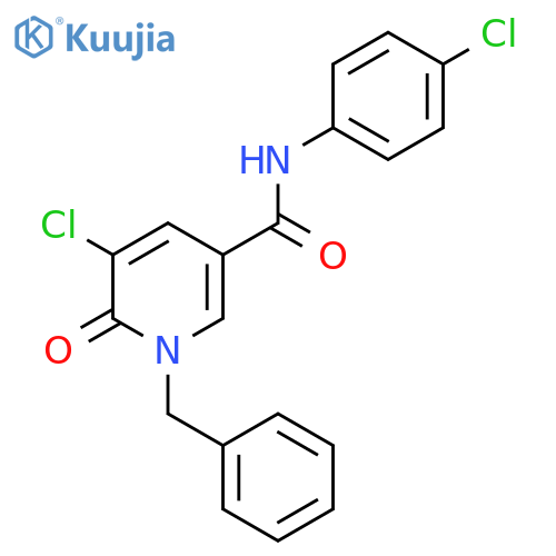 1-BENZYL-5-CHLORO-N-(4-CHLOROPHENYL)-6-OXO-1,6-DIHYDRO-3-PYRIDINECARBOXAMIDE structure