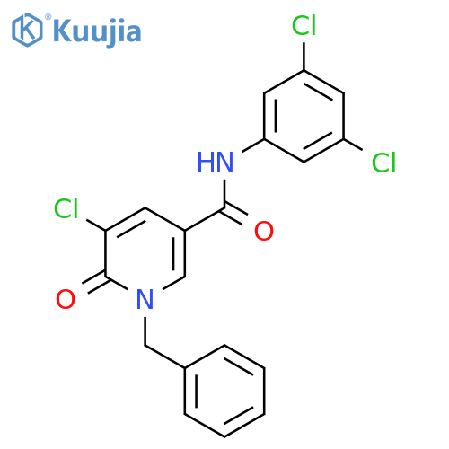 1-BENZYL-5-CHLORO-N-(3,5-DICHLOROPHENYL)-6-OXO-1,6-DIHYDRO-3-PYRIDINECARBOXAMIDE structure