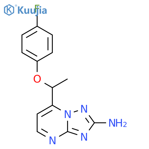 7-[1-(4-FLUOROPHENOXY)ETHYL][1,2,4]TRIAZOLO[1,5-A]PYRIMIDIN-2-AMINE structure