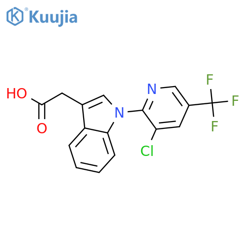 2-{1-3-Chloro-5-(trifluoromethyl)-2-pyridinyl-1H-indol-3-yl}acetic Acid structure