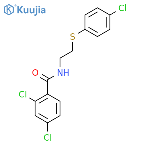 2,4-Dichloro-N-{2-[(4-chlorophenyl)sulfanyl]ethyl}benzamide structure