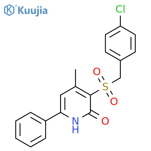 3-[(4-Chlorobenzyl)sulfonyl]-4-methyl-6-phenyl-2-pyridinol structure