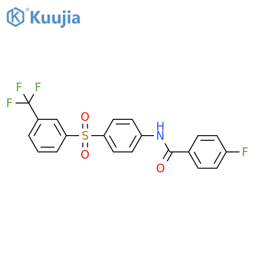 4-FLUORO-N-(4-([3-(TRIFLUOROMETHYL)PHENYL]SULFONYL)PHENYL)BENZENECARBOXAMIDE structure