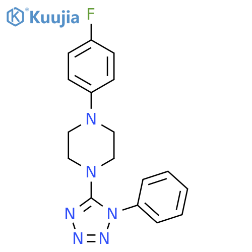 1-(4-Fluorophenyl)-4-(1-phenyl-1H-1,2,3,4-tetrazol-5-yl)piperazine structure