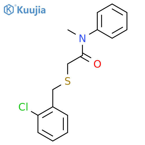 2-[(2-chlorophenyl)methylsulfanyl]-N-methyl-N-phenylacetamide structure