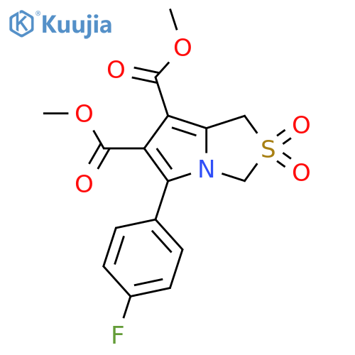 Dimethyl 5-(4-fluorophenyl)-2,2-dioxo-1,3-dihydropyrrolo[1,2-c][1,3]thiazole-6,7-dicarboxylate structure