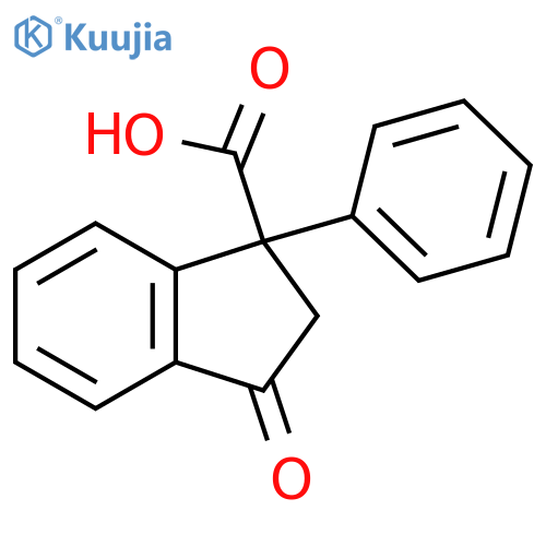 3-Oxo-1-phenyl-1-indanecarboxylic acid structure