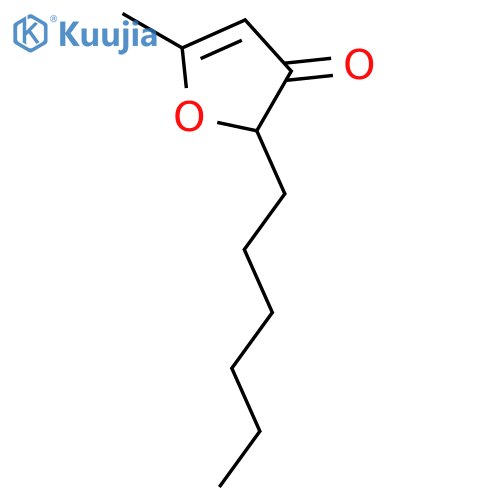 3(2H)-Furanone, 2-hexyl-5-methyl- structure