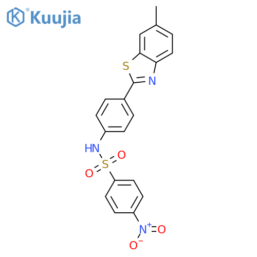 N-[4-(6-methyl-1,3-benzothiazol-2-yl)phenyl]-4-nitrobenzenesulfonamide structure