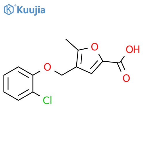 4-[(2-chlorophenoxy)methyl]-5-methylfuran-2-carboxylic acid structure