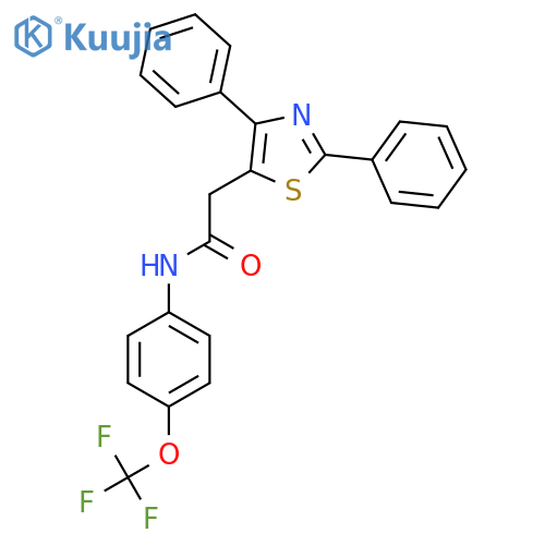 2-(2,4-diphenyl-1,3-thiazol-5-yl)-N-[4-(trifluoromethoxy)phenyl]acetamide structure