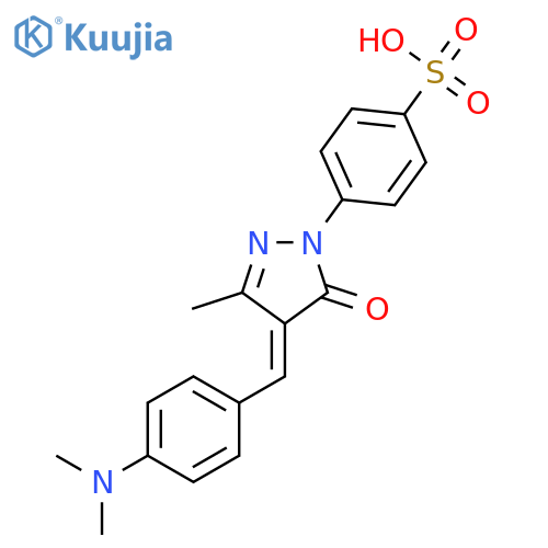 Benzenesulfonic acid,4-[4-[[4-(dimethylamino)phenyl]methylene]-4,5-dihydro-3-methyl-5-oxo-1H-pyrazol-1-yl]- structure