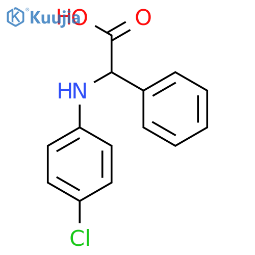 Benzeneacetic acid, a-[(4-chlorophenyl)amino]- structure