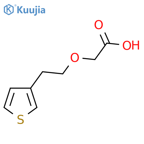 2-2-(thiophen-3-yl)ethoxyacetic acid structure