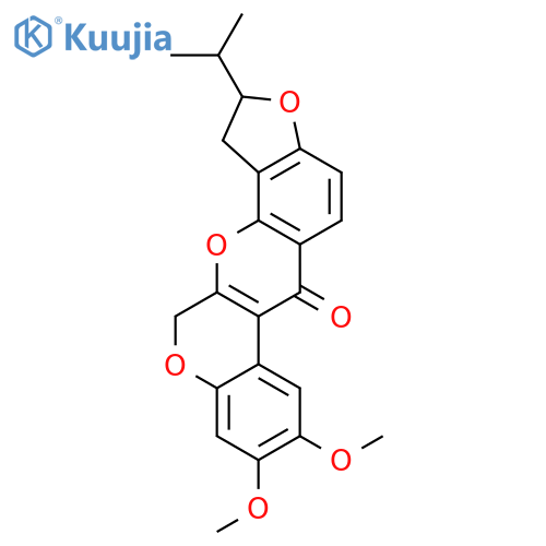 2-isopropyl-8,9-dimethoxy-1,2-dihydro-12H-chromeno[3,4-b]furo[2,3-h]chromen-6-one structure