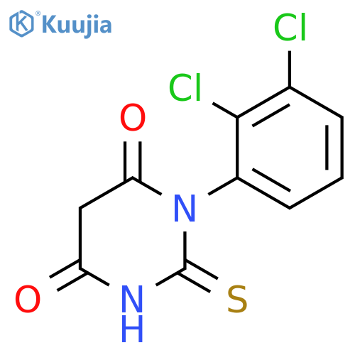 1-(2,3-dichlorophenyl)-2-thioxodihydropyrimidine-4,6(1H,5H)-dione structure