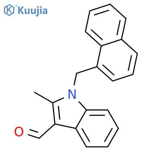 2-Methyl-1-(naphthalen-1-ylmethyl)-1H-indole-3-carbaldehyde structure