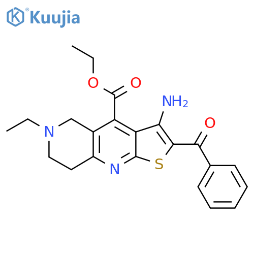 Ethyl 3-amino-2-benzoyl-6-ethyl-5,6,7,8-tetrahydrothieno[2,3-b][1,6]naphthyridine-4-carboxylate structure