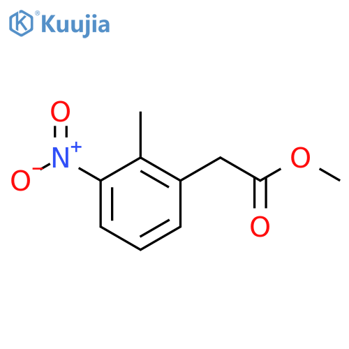 Methyl 2-(2-methyl-3-nitrophenyl)acetate structure