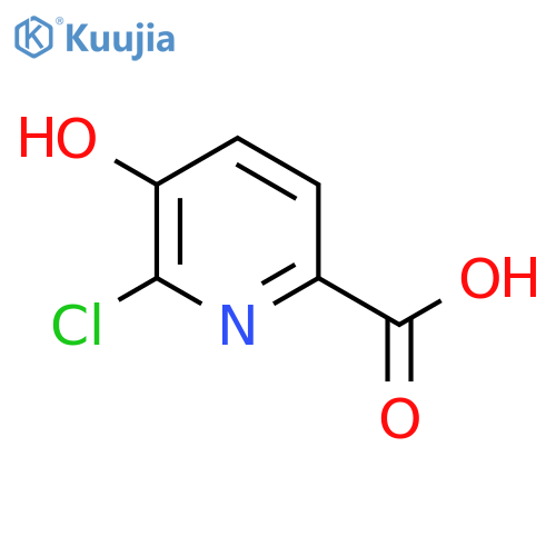 6-chloro-5-hydroxypyridine-2-carboxylic acid structure