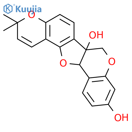 3,3-dimethyl-3H,7H-furo[3,2-c:5,4-f']dichromene-6b,10(12bH)-diol structure
