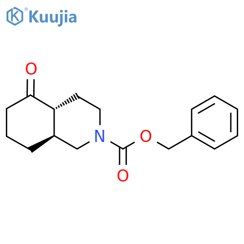 rac-benzyl (4aR,8aS)-5-oxo-decahydroisoquinoline-2-carboxylate structure