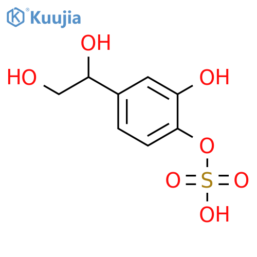 1,2-Benzenediol,4-(1,2-dihydroxyethyl)-, 1-(hydrogen sulfate) structure