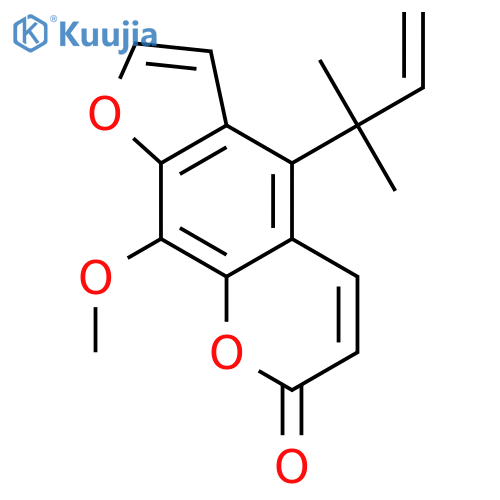 7H-Furo[3,2-g][1]benzopyran-7-one,4-(1,1-dimethyl-2-propen-1-yl)-9-methoxy- structure