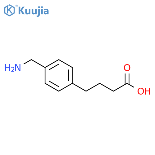 4-4-(aminomethyl)phenylbutanoic acid structure
