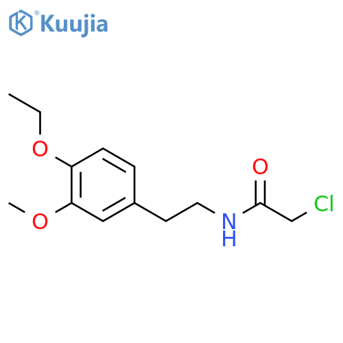 2-chloro-N-[2-(4-ethoxy-3-methoxyphenyl)ethyl]acetamide structure