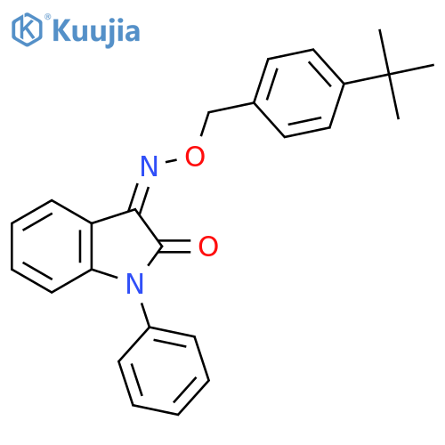 (3Z)-3-[(4-tert-butylphenyl)methoxyimino]-1-phenylindol-2-one structure