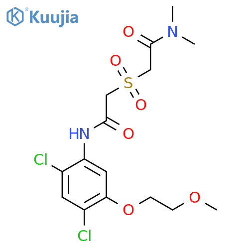 2-((2-[2,4-DICHLORO-5-(2-METHOXYETHOXY)ANILINO]-2-OXOETHYL)SULFONYL)-N,N-DIMETHYLACETAMIDE structure