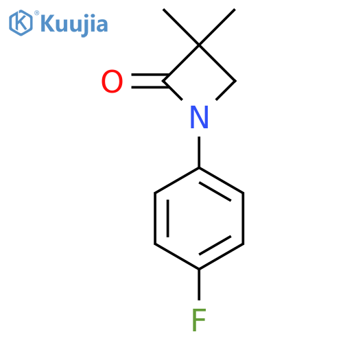 1-(4-Fluorophenyl)-3,3-dimethylazetidin-2-one structure