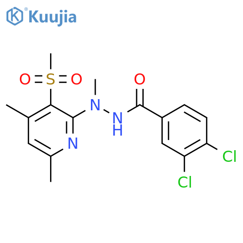 3,4-dichloro-N'-[4,6-dimethyl-3-(methylsulfonyl)-2-pyridinyl]-N'-methylbenzenecarbohydrazide structure