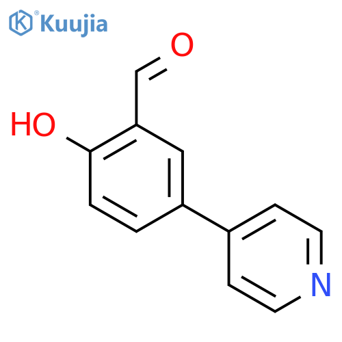2-Hydroxy-5-(pyridin-4-yl)benzaldehyde structure