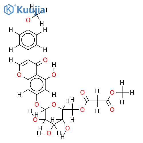 7-O-(6-Malonyl-beta-D-glucopyranoside),Me ester-Biochanin A structure