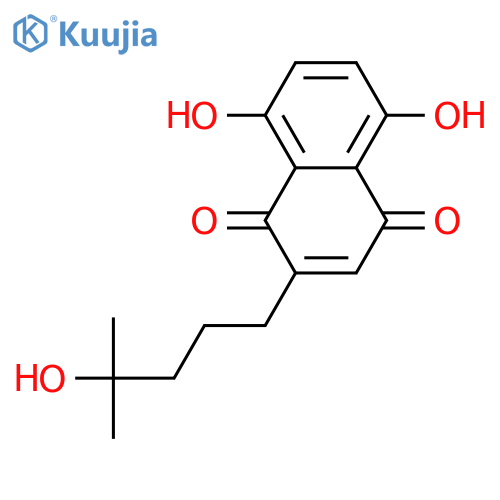 1,4-Naphthalenedione, 5,8-dihydroxy-2-(4-hydroxy-4-methylpentyl)- structure