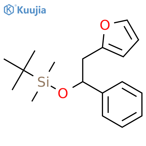 Silane, (1,1-dimethylethyl)[2-(2-furanyl)-1-phenylethoxy]dimethyl- structure