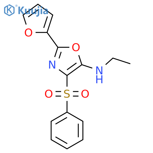 4-(benzenesulfonyl)-N-ethyl-2-(furan-2-yl)-1,3-oxazol-5-amine structure