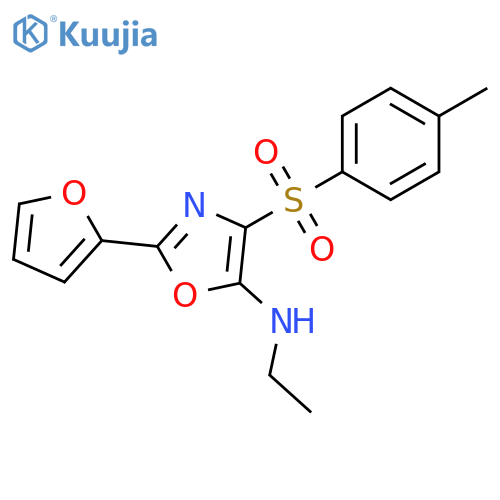 N-ethyl-2-(furan-2-yl)-4-(4-methylbenzenesulfonyl)-1,3-oxazol-5-amine structure