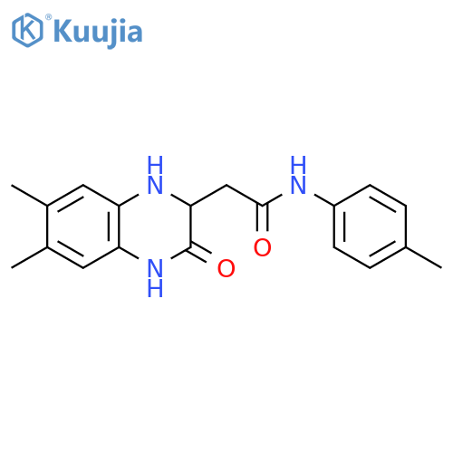 2-(6,7-dimethyl-3-oxo-1,2,3,4-tetrahydroquinoxalin-2-yl)-N-(4-methylphenyl)acetamide structure