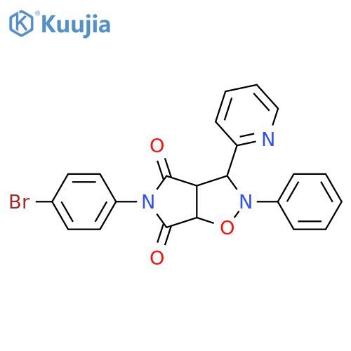 5-(4-bromophenyl)-2-phenyl-3-(pyridin-2-yl)-hexahydro-2H-pyrrolo3,4-d1,2oxazole-4,6-dione structure